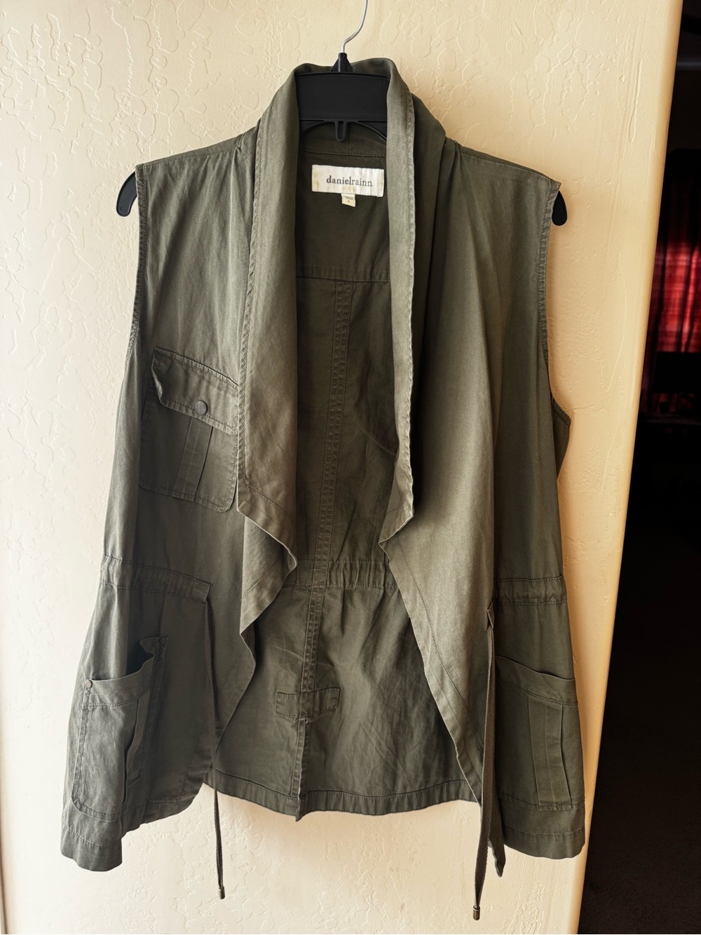 Daniel Rainn Olive Utility Cascade Vest